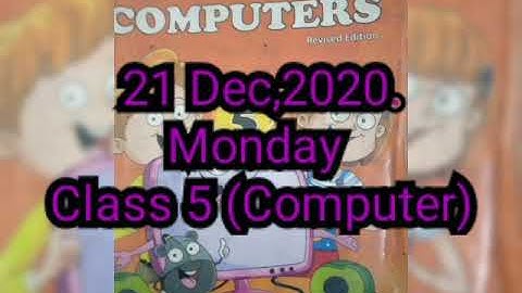 Class 5 (Computer), Chapter #9 Bookwork (M.C.Qs pg #115).