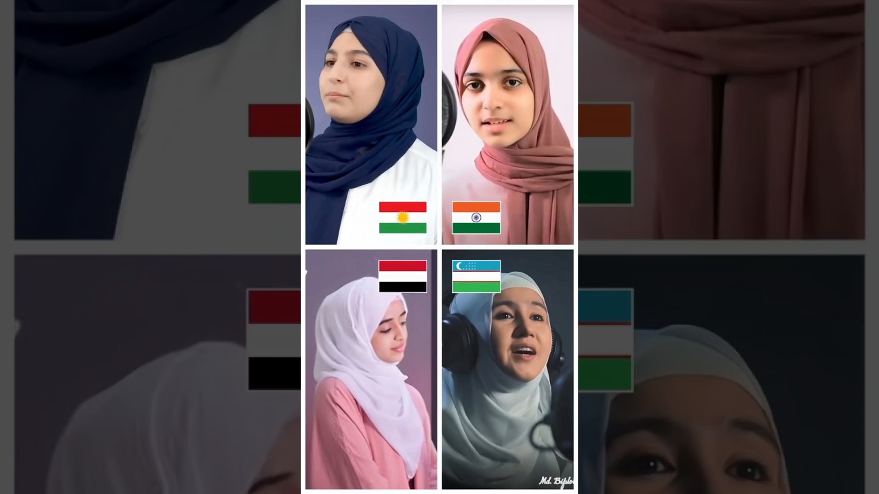 Mustafa Mustafa | Cover by Kyrgyzstan, India, Yemen, uzbekistan | #shorts #reels #fyp #islamicsong