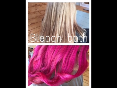 Bleach Bath To Strip Hair Colour Youtube