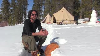 Pitching a Tent with Dead Man Anchors | Deep Snow Winter Camping | CanvasCamp