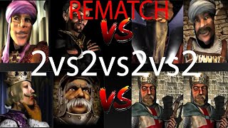 EMIR SNAKE VS WAZIR SULTAN VS PHILIPP MARSHALL VS 2 LIONHEARTS | Stronghold Crusader Ai Battle