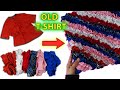 Very easy door mat making from old tshirts  recycling old tshirts  diy  idea  carpet  rag rug