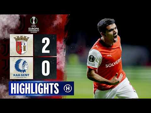 SC Braga – KAA Gent | Resumo do Jogo | Golos e Melhores Momentos | UEFA Conference League