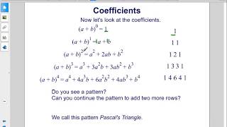 PreCalc Sequences Binomial Theorem Pt 2
