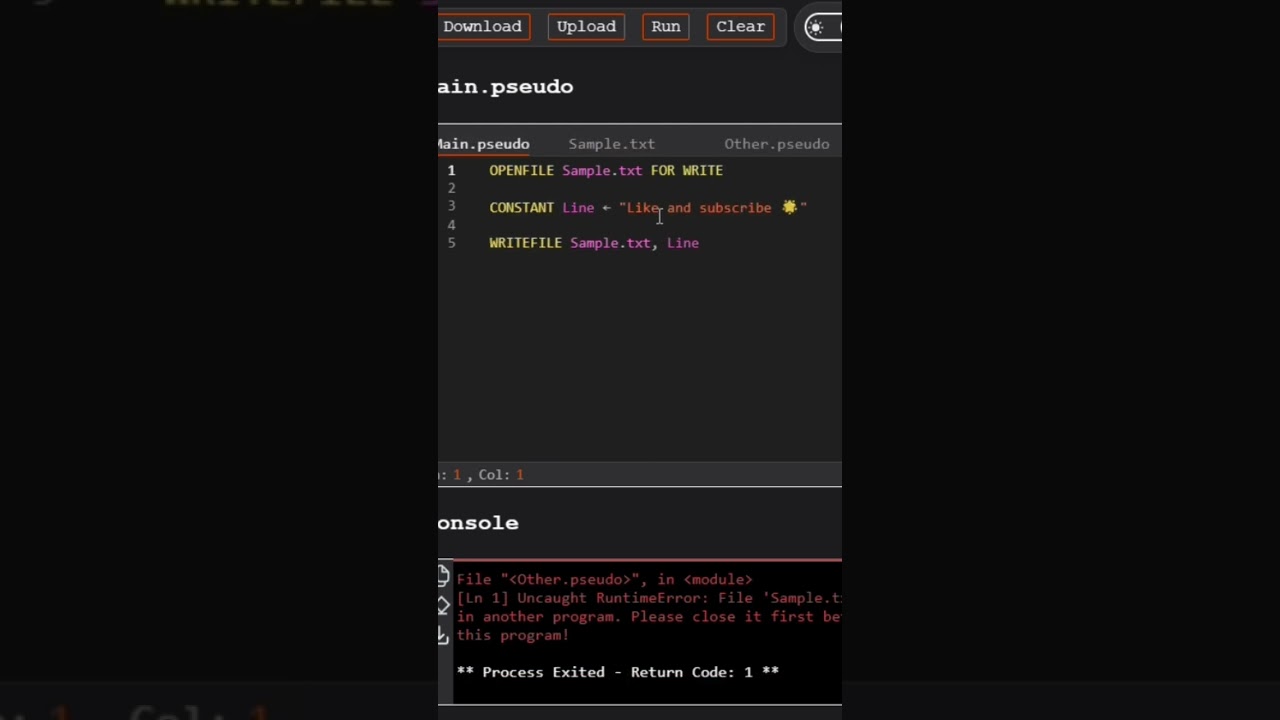 Did you know this about file handling in pseudocode? 