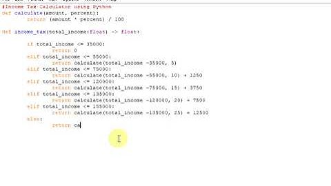 Income Tax Calculator using Python