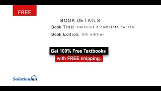 Calculus A Complete Course - 8th Edition 100% discount on all the Textbooks