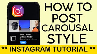 How to Post Carousal Style Feed Post on Instagram | SCRL Photo Collage Maker 2024 screenshot 5