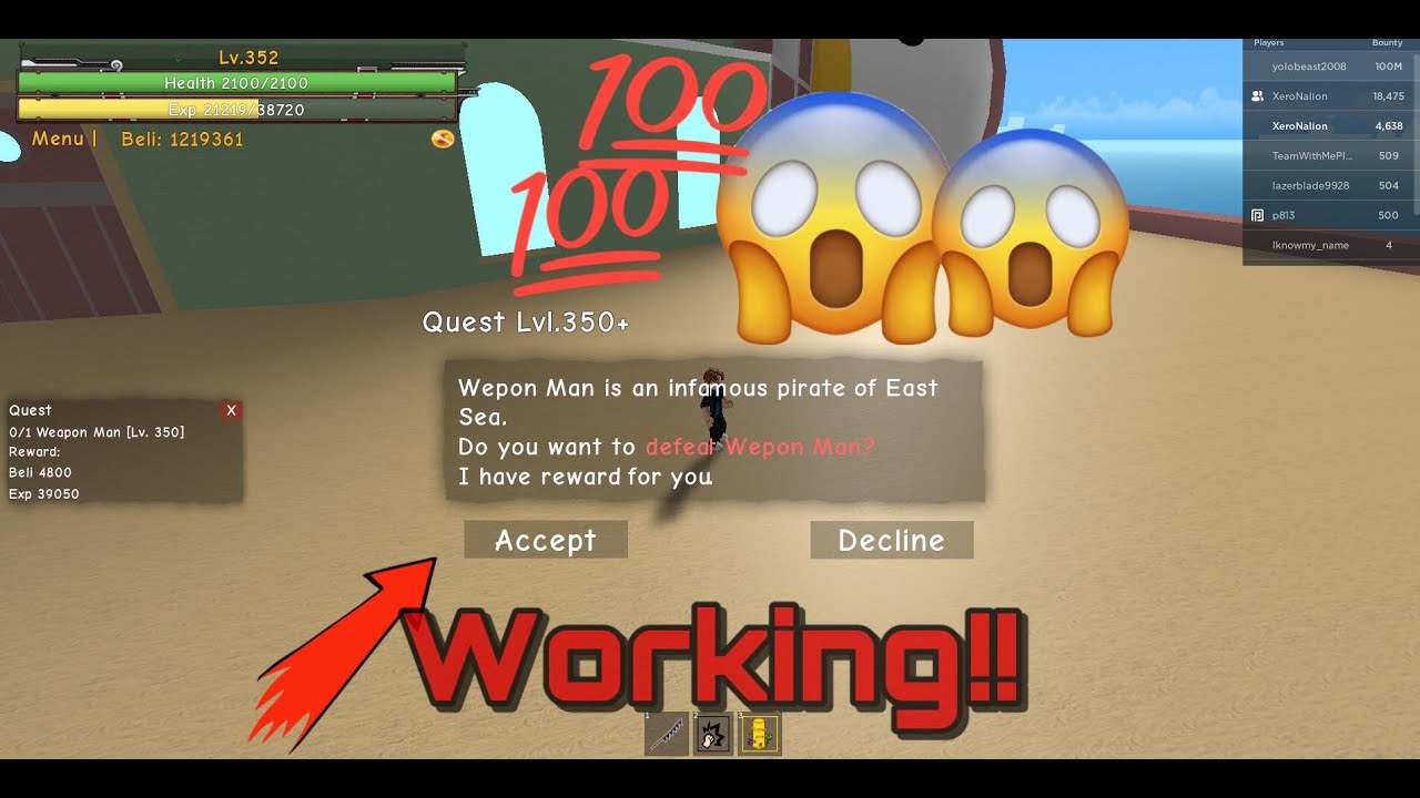 ROBLOX KING PIECE | Quest Glitch + Stats!