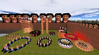 CHALLENGING 100 MEME CHARACTERS TO ESCAPE THE GIANT TOWER! #gmod #nextbot