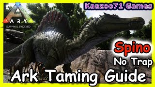 How To Tame A Spino With No Trap In Ark