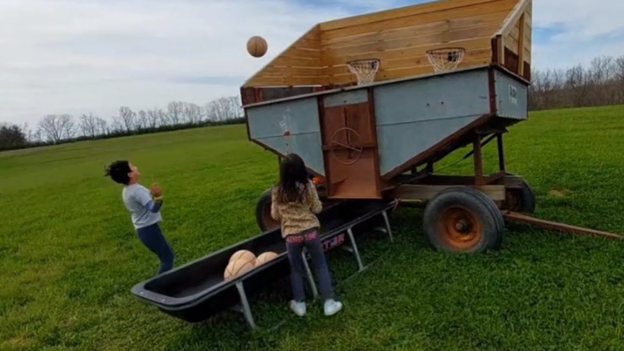 A Basketball Gravity Wagon 農車改造的投籃機、神射手 YouTube