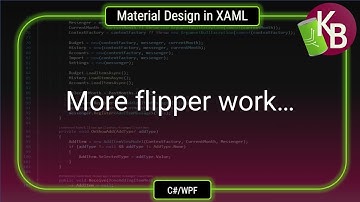 C#/WPF - Material Design in XAML. More flipper work