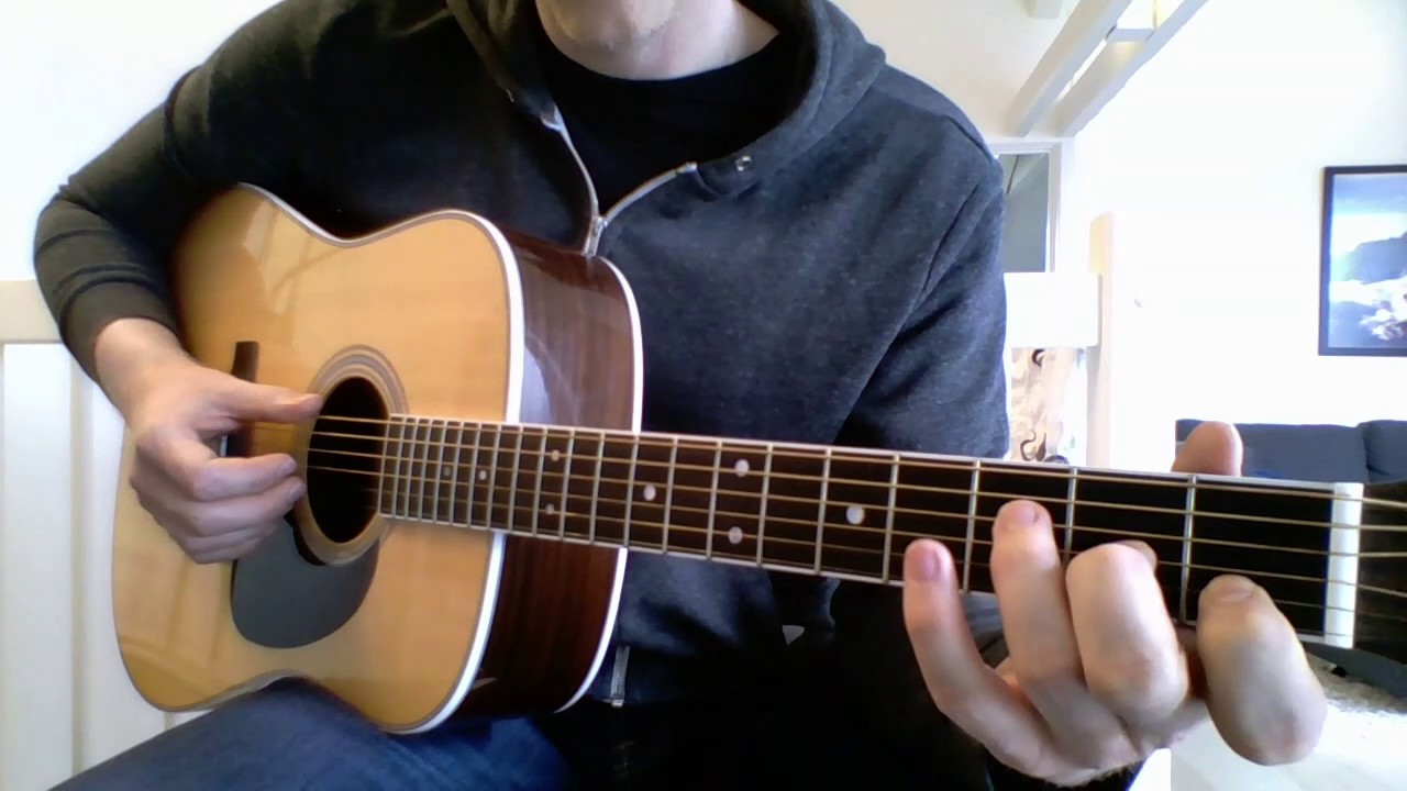 Fingerpicking blues part 1 Fretting with the thumb on the guitar