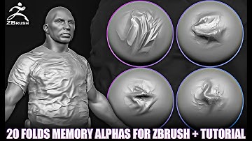 How to use folds memory alphas. Tutorial ZBrush