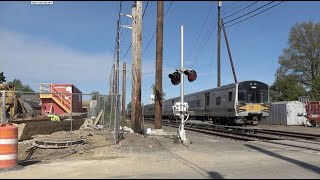 LIRR - Westbury - School St. Construction Begins at Grade Crossing