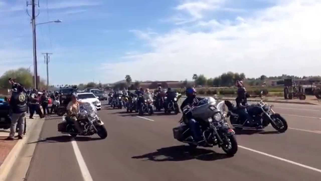 Patricks last ride Hell's angels represent for their fallen brother