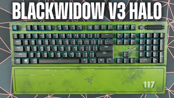 TECLADO GAMING RAZER BLACKWIDOW V3 HALO INFINITE ED, ( RZ03