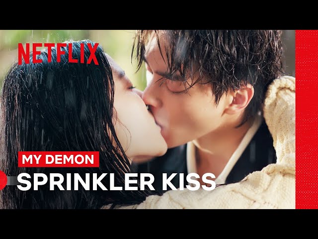 Song Kang and Kim You-jung Kiss Under the Sprinklers | My Demon | Netflix Philippines class=