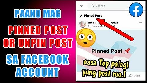 Paano Mag Pinned Post & Unpin Post sa Facebook Profile 2021 | Using Mobile Phone