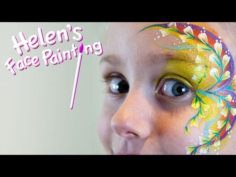 Face Paint Tutorial - Swirls and Flowers with Split Cake