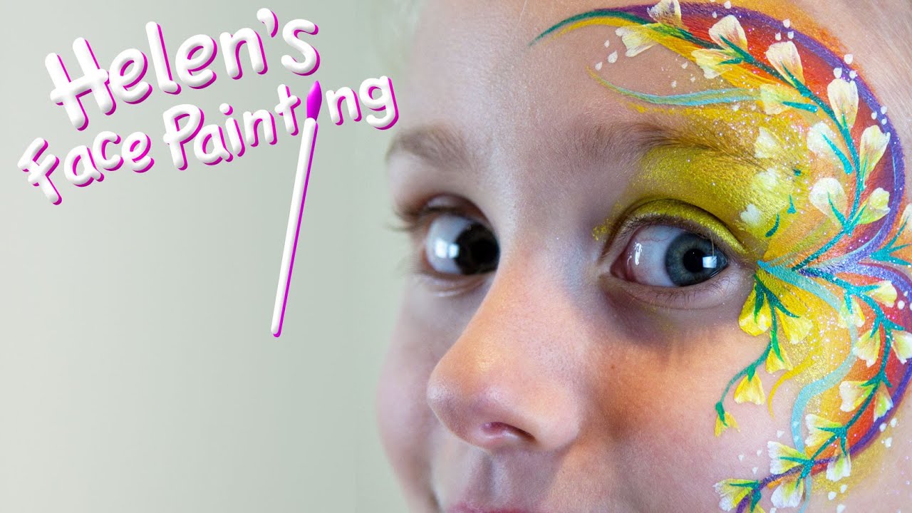 Face Paint Tutorial Swirls and Flowers with Split Cake YouTube
