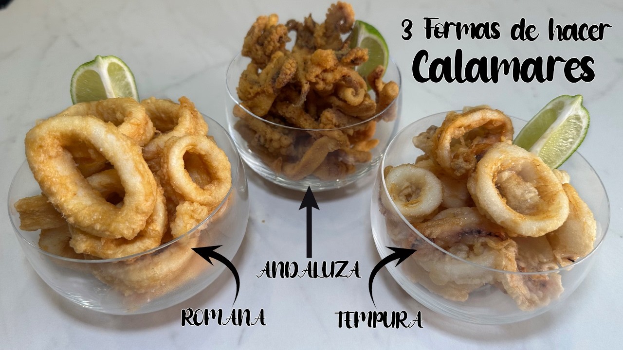 CALAMARES PERFECTOS en 3 estilos‼️Romana, Andaluza o Tempura… ¿Quién Gana?🦑😍