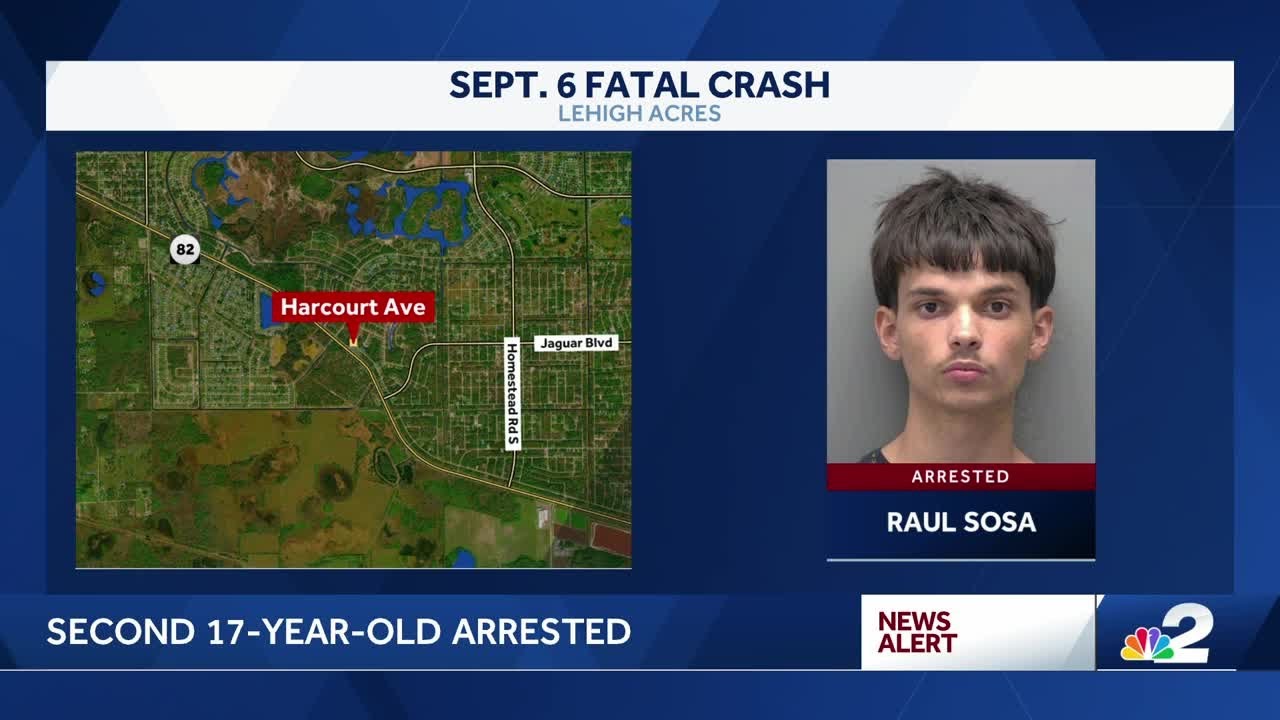 Second teen arrested after deadly crash along SR 82 in Lehigh Acres ...