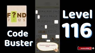 Code Busters Level 116 Walkthrough 🧩 | All Puzzle Solutions| Solutionguruji