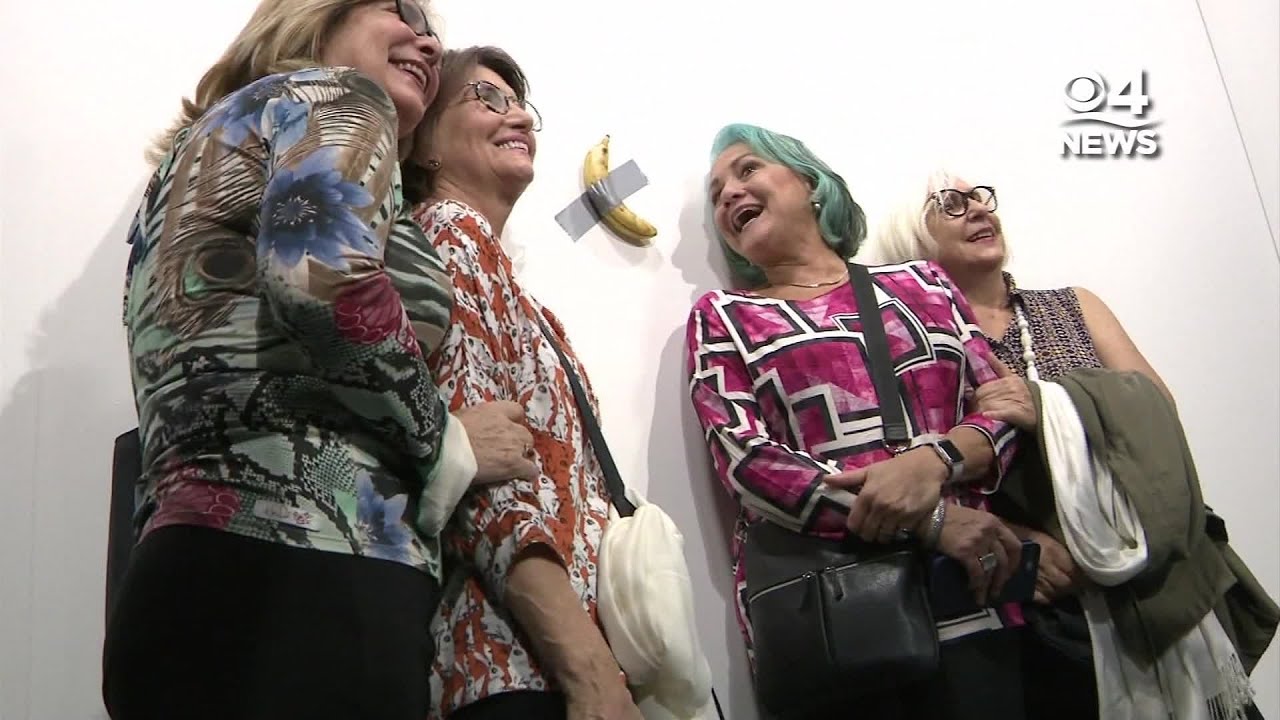 Banana ducttaped to wall sells for 120K at Florida art show YouTube