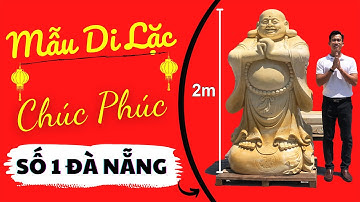 Tượng Di Lặc Chúc Phúc Đá Cẩm Thạch Vàng Đẹp Số 1 Đà Nẵng