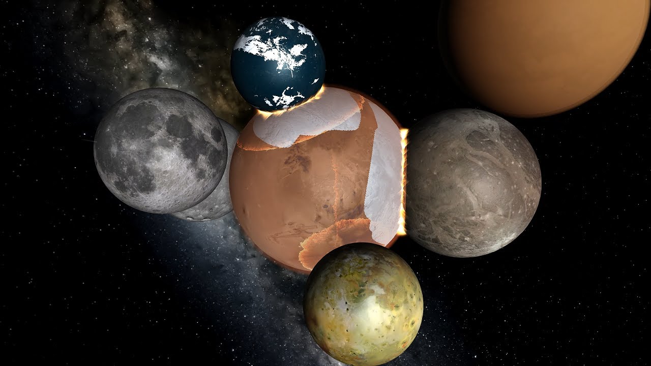 Every Moon Crashes into Mars! - Universe Sandbox - YouTube