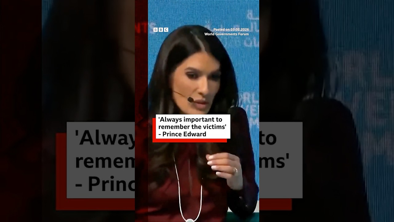Prince Edward says remember victims after Epstein files released. #BBCNews