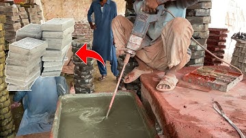 Amazing Process of Making Floor Blocks from Cement | How Concrete Paver Blocks are Made