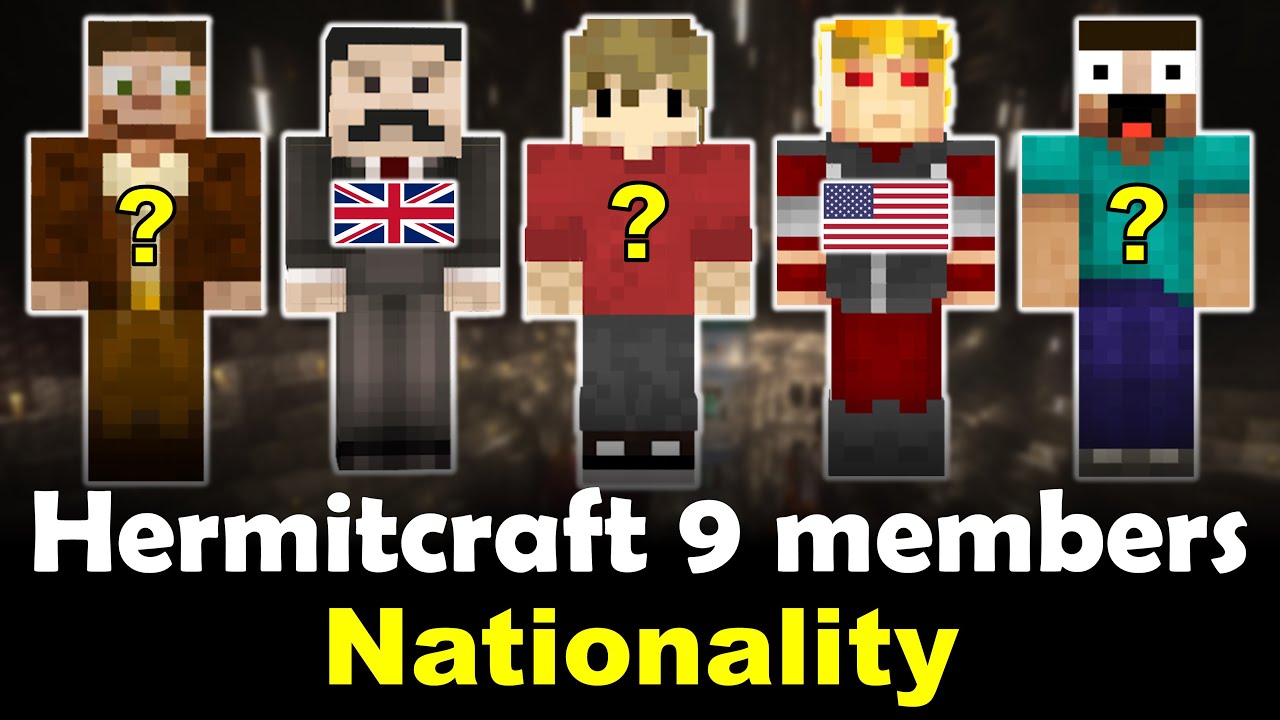 All Hermitcraft season 9 members Nationality YouTube