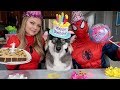 Spiderman & Spider Girl Surpise Kakoa For Her 1st Birthday!