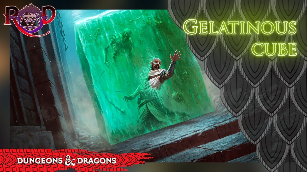 D&D 5e Cubo Gelatinoso Gelatinous Cube Usando o Monstro de Forma
