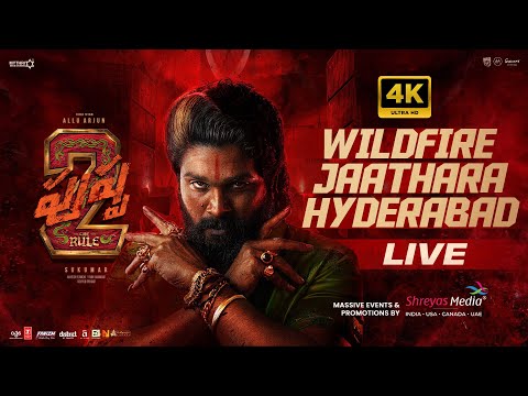 🔴 PUSHPAS WILDFIRE JAATHARA - HYDERABAD LIVE 4K 💥 | Allu Arjun, Sukumar, DSP, Rashmika Mandanna
