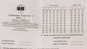 Computer Science Class 9th Term Exam paper 2024 || APSACS Past Papers #aps#apsacs