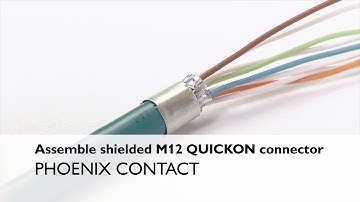 How to assemble a shielded M12 QUICKON field-wired connector