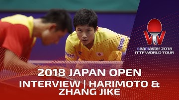 2018 Japan Open I Harimoto & Zhang Jike Interview