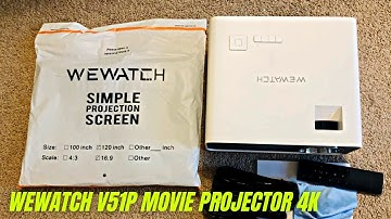WEWATCH V51P Movie Projector 4K Native 1080P Review & User Manual | Video Projector for Outdoor
