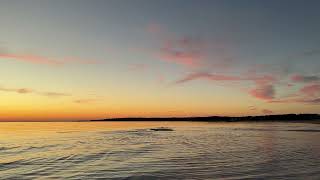 Gentle Waves on Nantucket Sound at Sunset at Chatham, Cape Cod : Stock Footage #211B