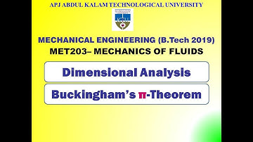 Dimensional Analysis and Buckingham
