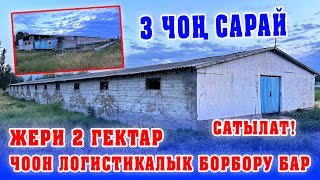 2 гектар ЖЕР, 3 САРАЙ менен САТЫЛАТ! жолдун боюнда