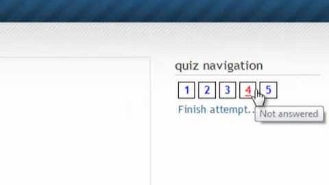 Taking a Moodle Quiz