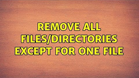 Unix & Linux: Remove all files/directories except for one file (8 Solutions!!)