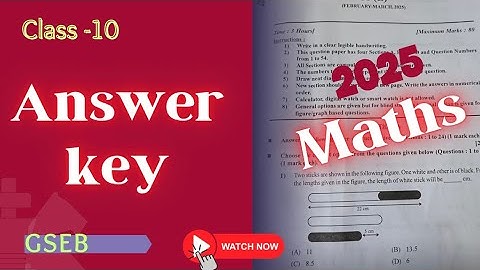 📘 GSEB Class 10 Maths 2025 – Section A | Answer Key with Solutions | English Medium