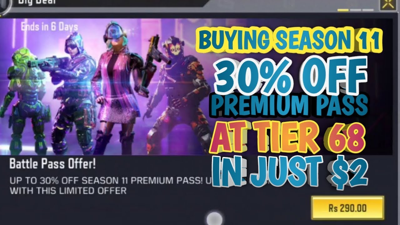 BUYING 30 OFF DISCOUNTED CHEAPEST CALL OF DUTY MOBILE PREMIUM BATTLE