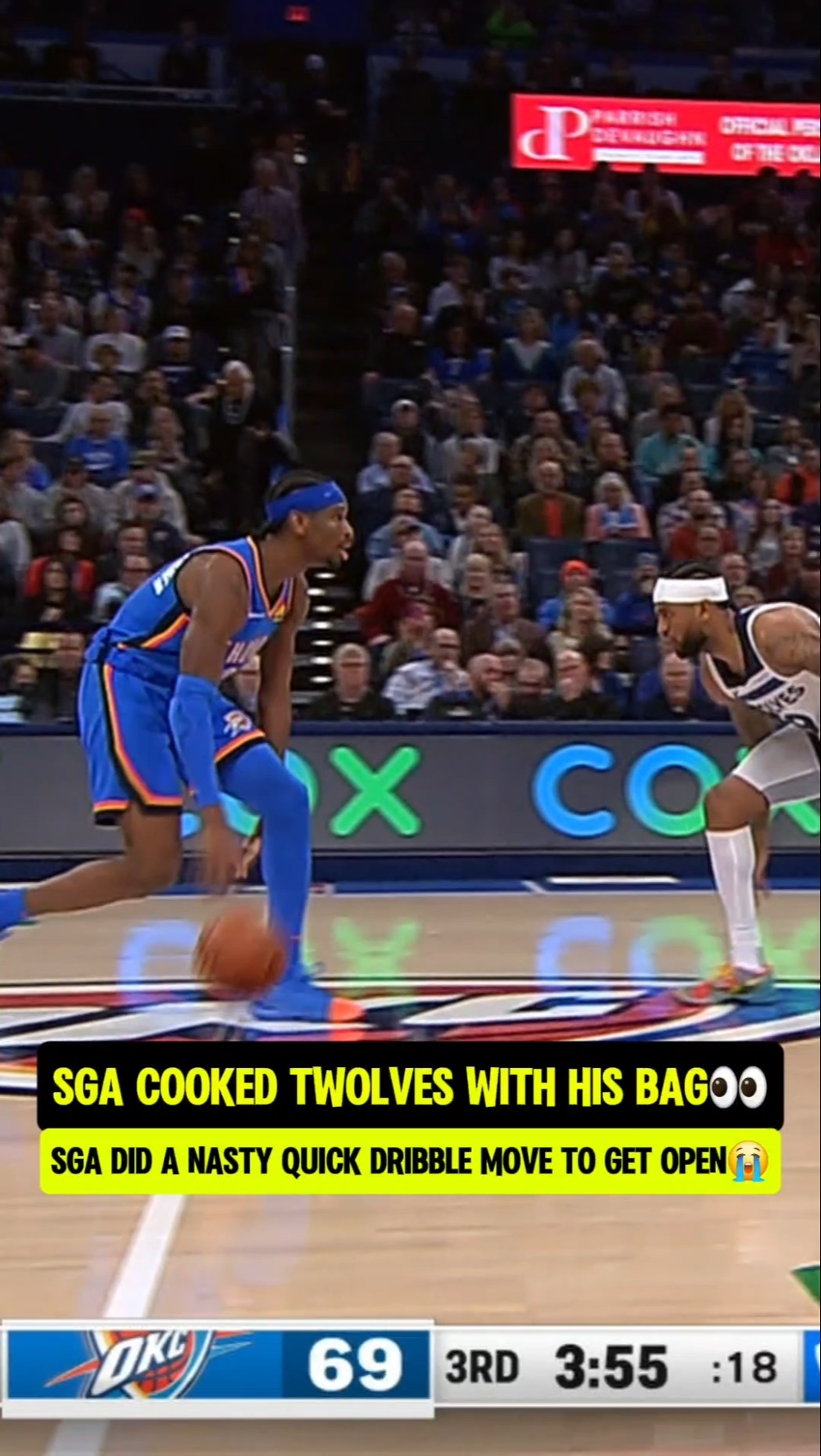 SGA tormenting Twolves defense?